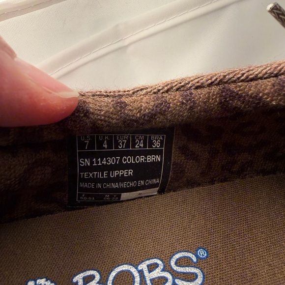 Skechers BOBS Memory Foam Brown Canvas Sneakers Women’s 7 - Picture 8 of 9